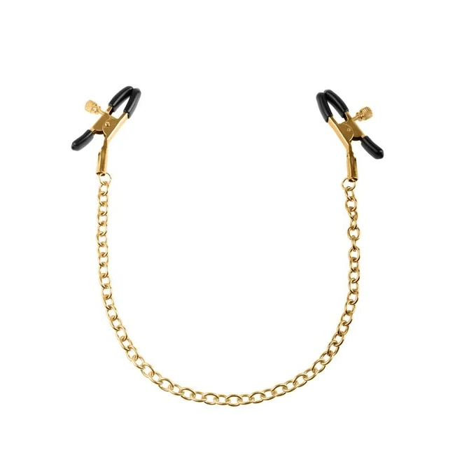 Fetish Fantasy Gold Nipple Chain Clamps - Comfort & Fit