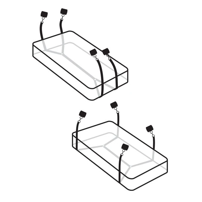 Fetish Fantasy Limited Edition Wraparound Mattress Restraints - Hardware & Fasteners