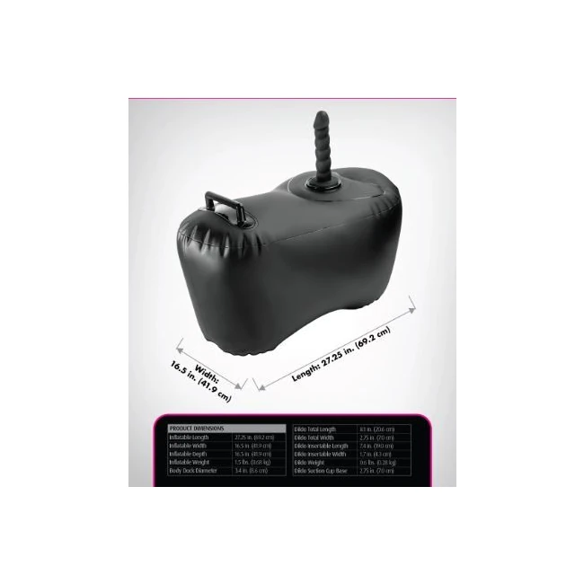 Fetish Fantasy S/ Body Dock Inflatable Love Seat Blk - Comfort & Fit