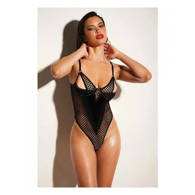 Fetish Frisky Fishnet & Vinyl Shelf Cup Peek A Boo Teddy - Build & Quality