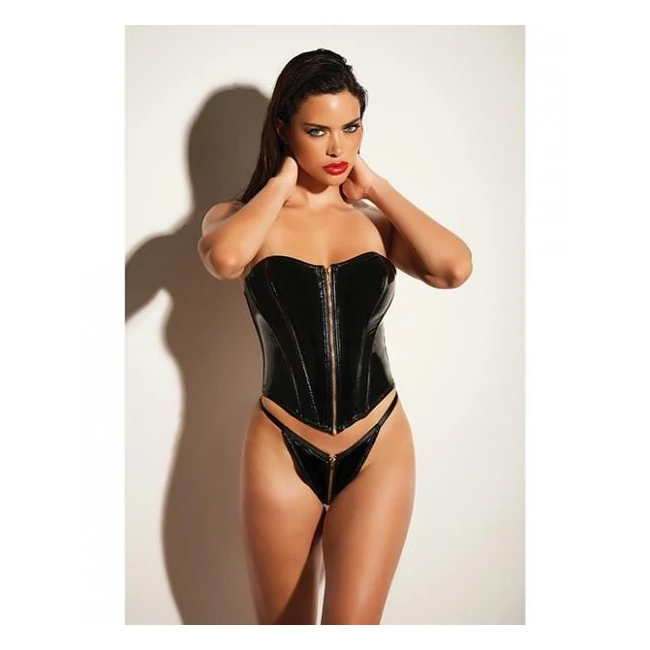 Fetish Rider Vinyl Bustier W/front Zipper & Panty - Build & Quality