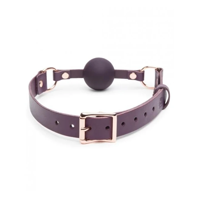 Fifty Shades Cherished Leather Ball Gag Purple - Build & Quality