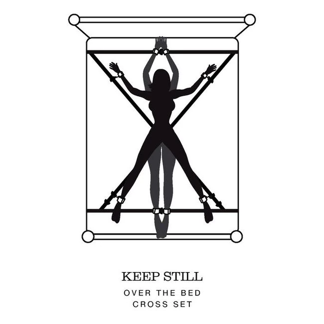Fifty Shades Keep Still Over the Bed Cross Restraint Silver - Product Specifications