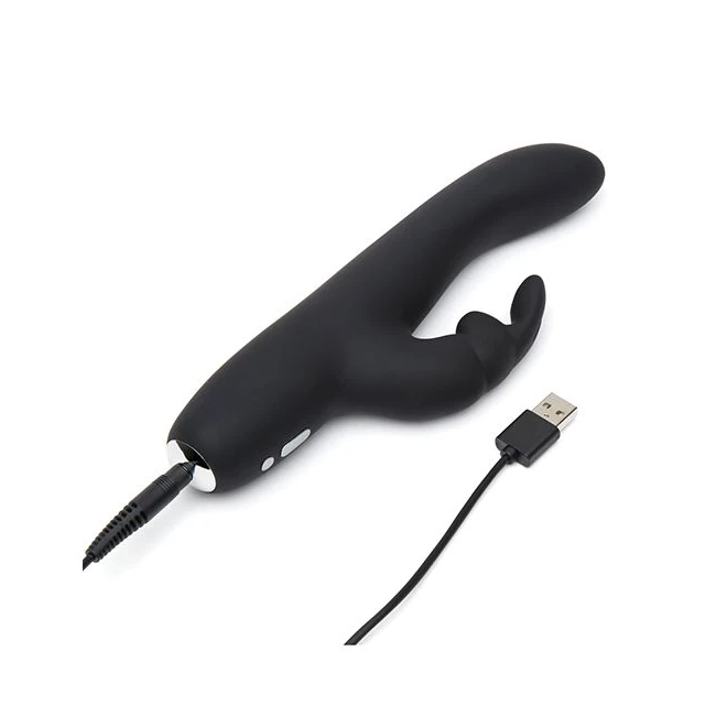 Fifty Shades of Grey Greedy Girl Rechargeable Slimline Rabbit Vibrator - Vibration Modes & Customization