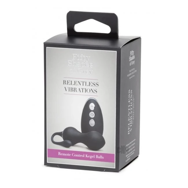 Fifty Shades of Grey Relentless Vibrations Remote Control Kegel Balls Black - Design & Features