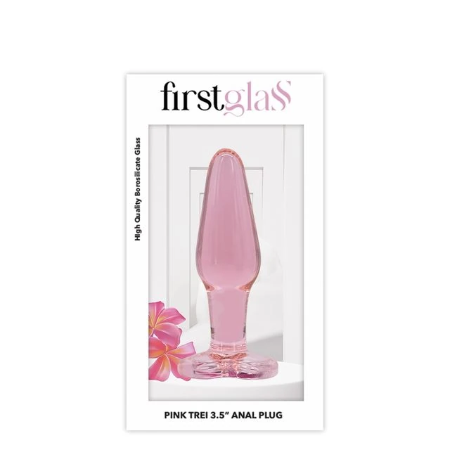 First Glass Trei Butt Plug - Three Sizes, Graduated Girth