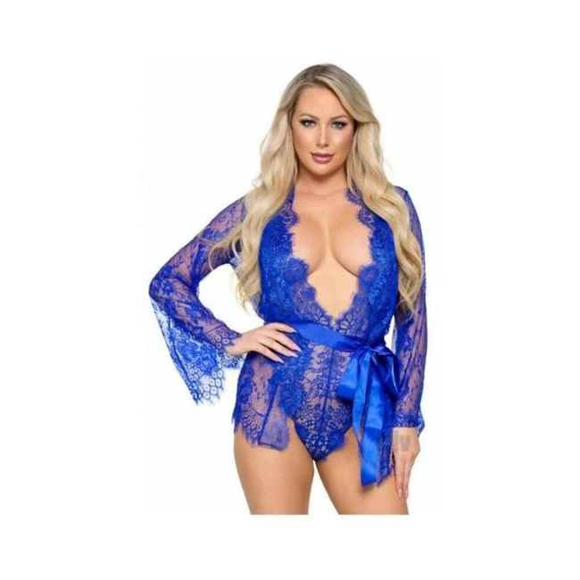 Floral Lace Teddy Thong Robe Tie Md Blk - What Is the Floral Lace Teddy Thong Robe Tie Md Blk?