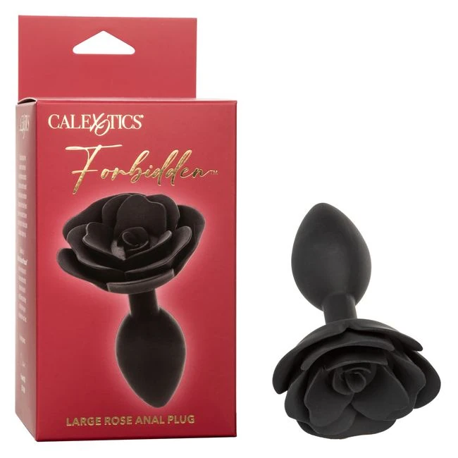 Forbidden Rose Anal Plug - A Rose-Topped Silicone Butt Plug in Two Sizes