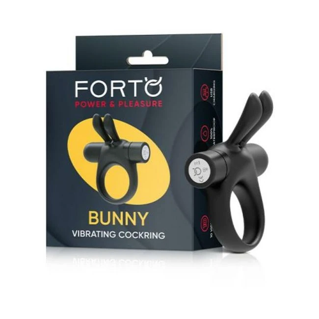 Forto Bunny Vibrating Cockring - Fabric & Feel