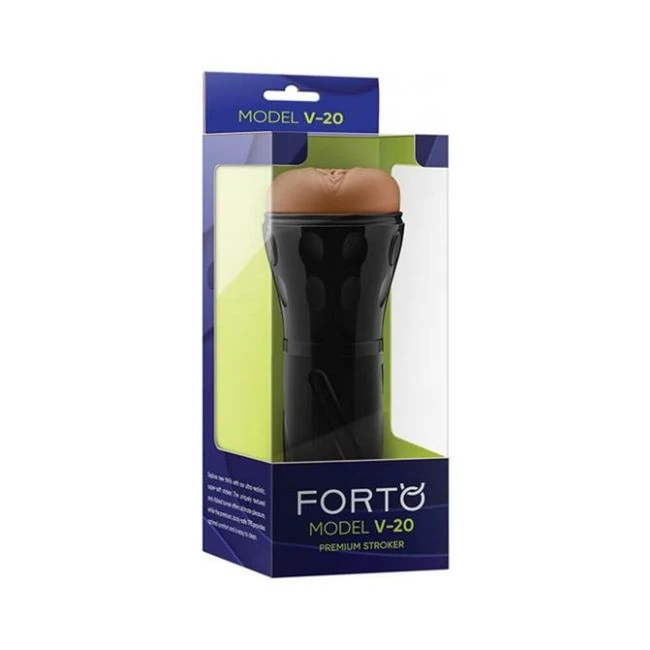 Forto Model V-20 Hard-side Vagina Masturbator - Dark - Internal Texture