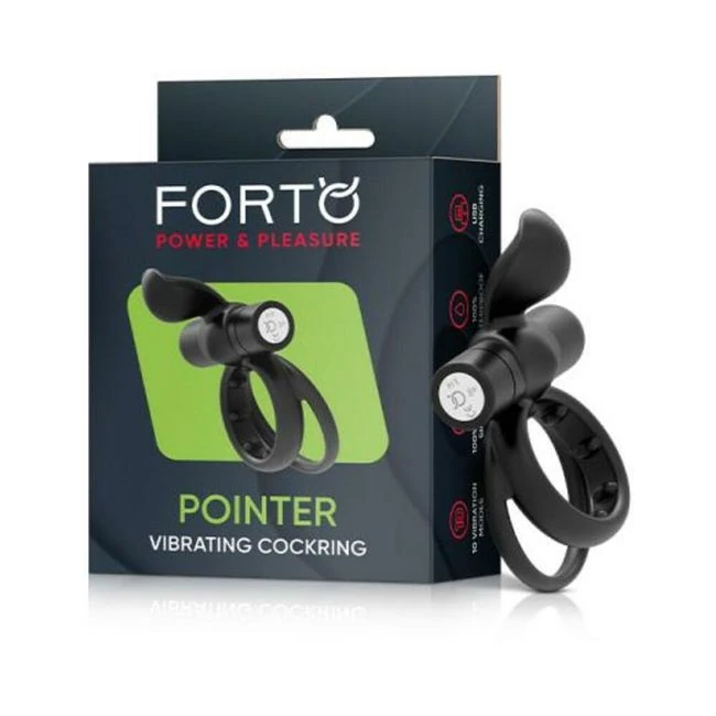 Forto Pointer Vibrating Cockring - Fabric & Feel