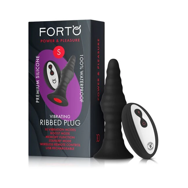 Forto Vibe Ribbed Plug W/remote Sm Blk - How It Feels