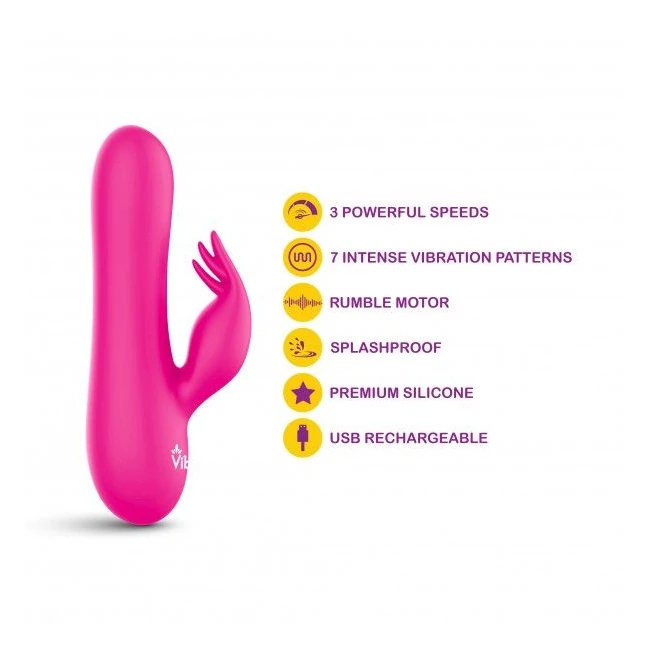 Freyja Hot Pink Intense Mini Rabbit Vibe - Power & Performance