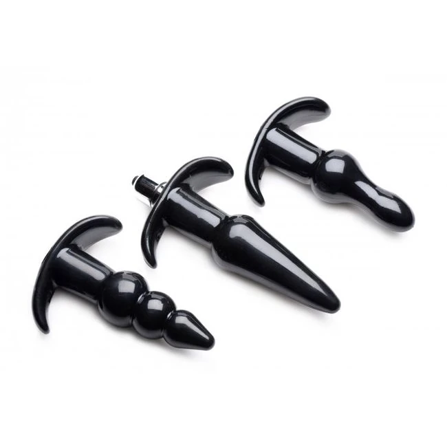 Frisky Thrill Trio Anal Plug Set - Physical Specifications and Dimensions