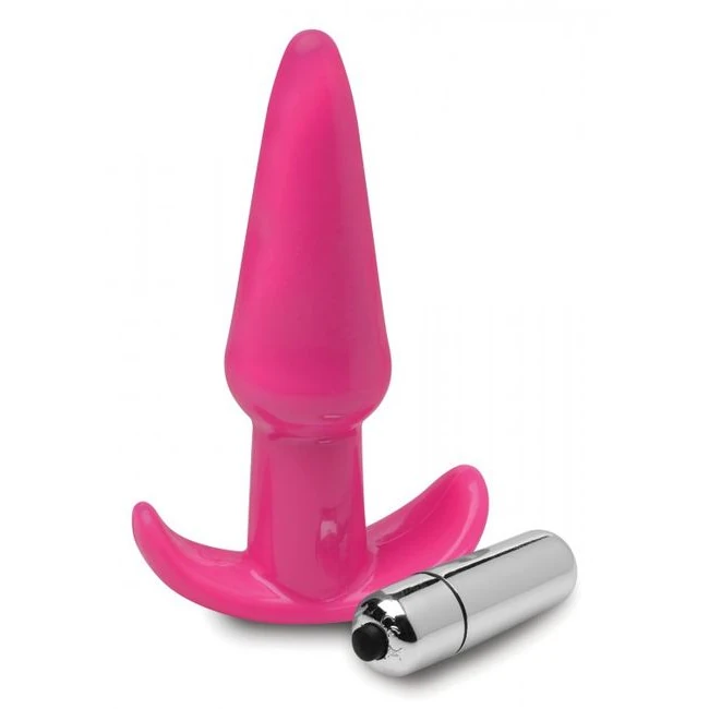 Frisky Thrilling Pink Smooth Vibrating Anal Plug - Overview