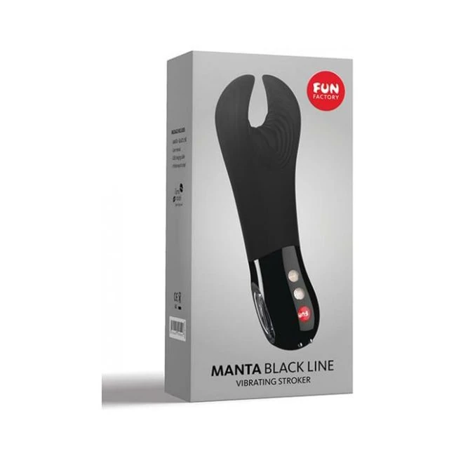 Fun Factory Black Line Manta Man Tool Black Stroker - Internal Texture