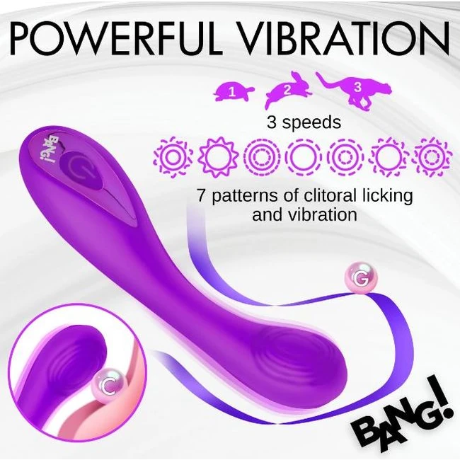 G-spot Silicone Vibrator Purple - Vibration Modes