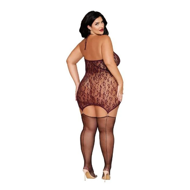 Garter Slip Cherry Lacquer - Knit Stretch Against Skin