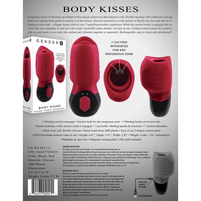Gender X Body Kisses - Vibration Modes