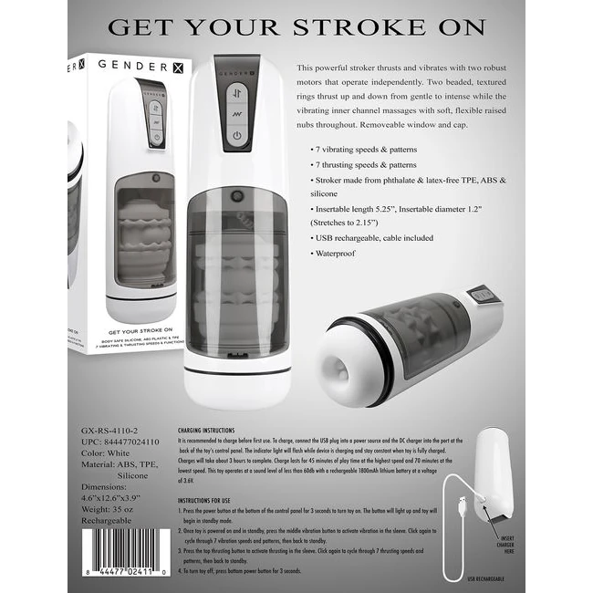 Gender X Get Your Stroke on - Vibration Modes and Thrusting Patterns