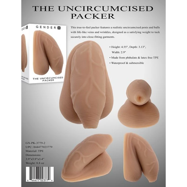 Gender X Uncircumcised Packer Medium - Material & Feel