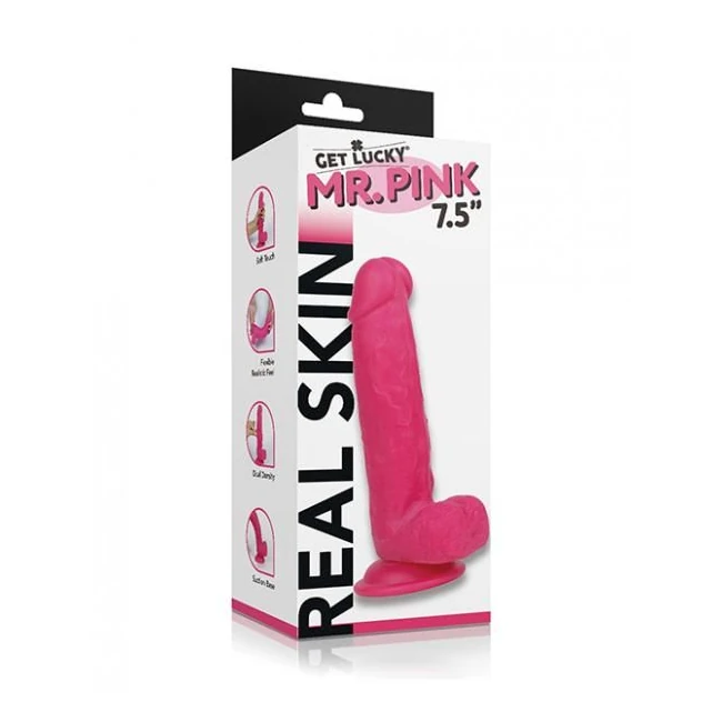 Get Lucky Mr. Lavender 7.5" Dual Layer Dong - Shape & Texture