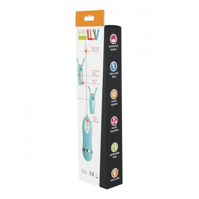 Gigaluv Vibro Clamps 10 Functions Tiffany Blue - Key Details