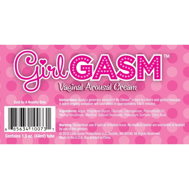 Girlgasm Vaginal Arousal Cream - Experience Heightened Sensation with Girlgasm Vaginal Arousal Cream