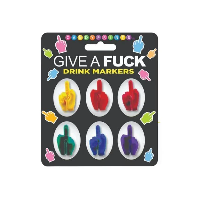 Give a Fuck Drink Markers - by Little Genie