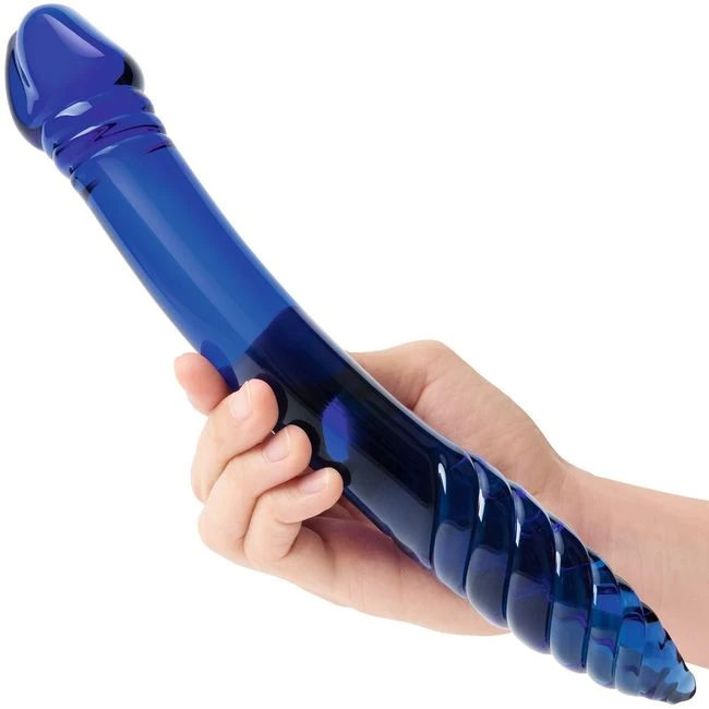 Glas 11in Double-sided Glass Dildo W/ Handle Grip - How It Feels