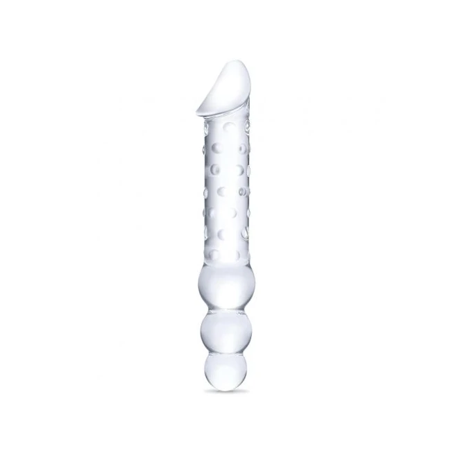Glas 12in Double Ended Dildo W / Anal Beads - Vibration Modes