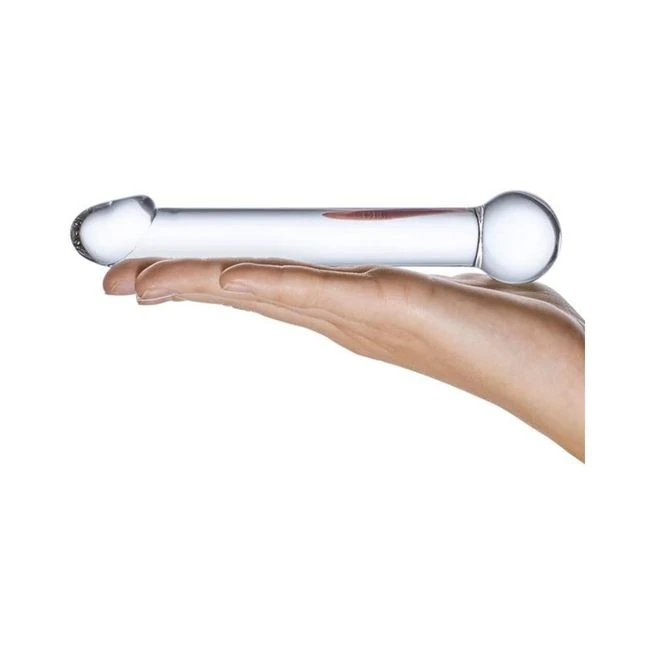 Glas 7 Inches Realistic Head Glass Dildo Clear - Shape & Texture