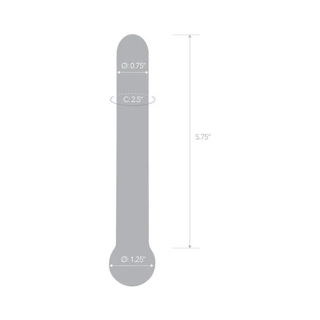 Glas 7 Inches Straight Glass Dildo Clear - Vibration Modes