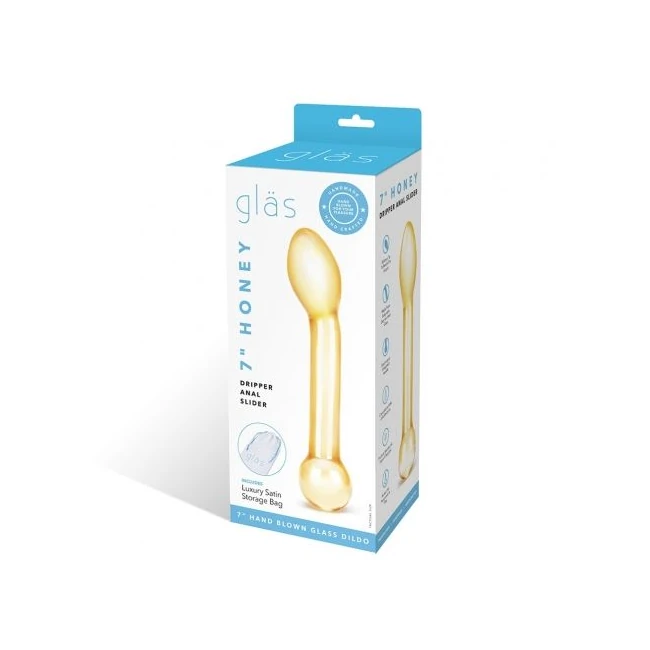 Glas 7in Honey Dripper Anal Slider - Experience Deep P-Spot and G-Spot Stimulation