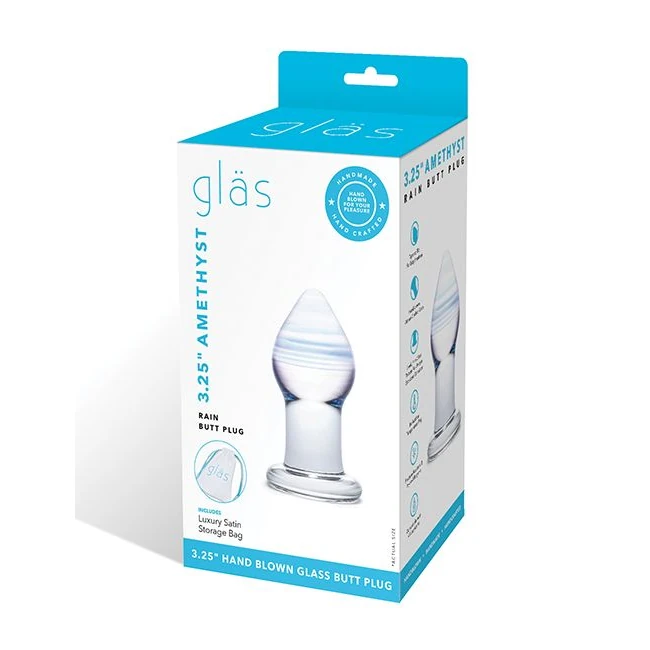Glas Amethyst Rain Butt Plug - Shape & Comfort