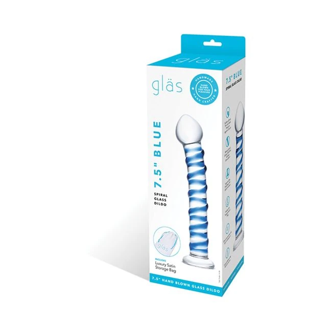 Glas Blue Spiral Glass Dildo - How It Feels