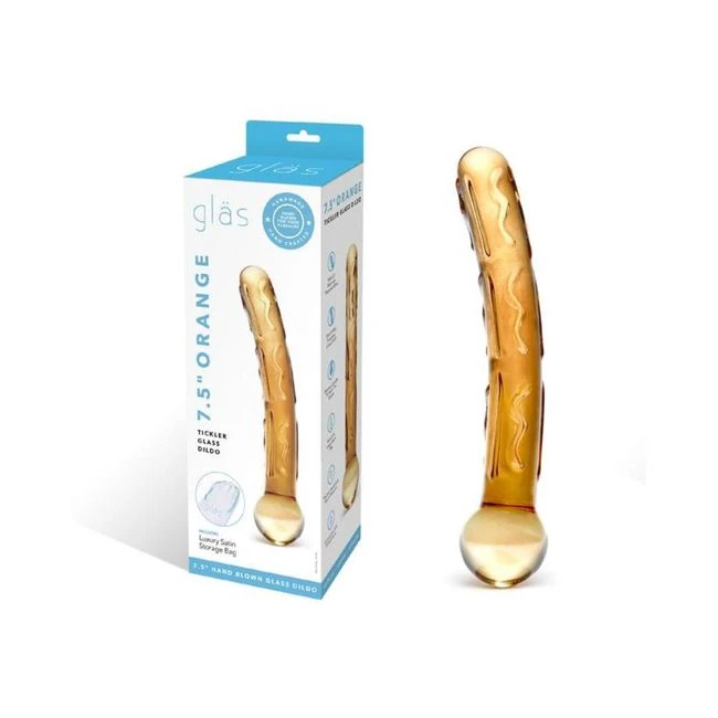 Glas Orange Tickler Glass Dildo - Vibration Modes
