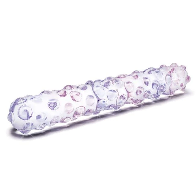 Glas Purple Rose Nubby Dildo - How It Feels