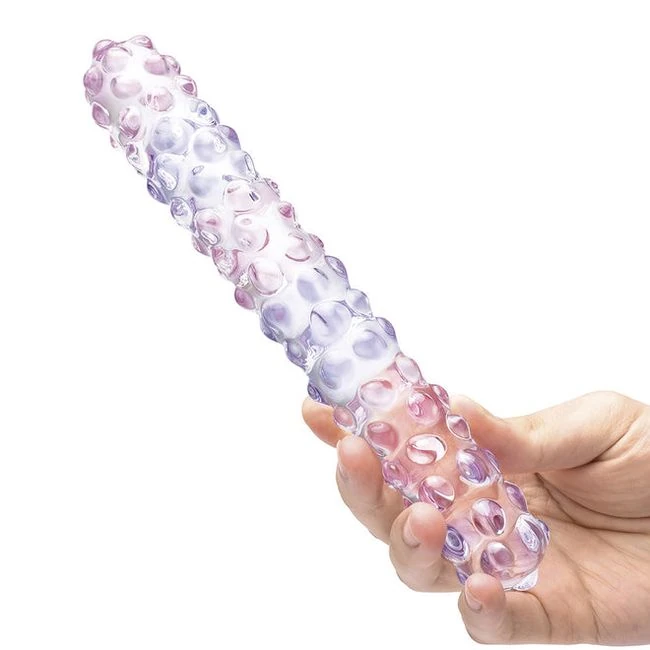Glas Purple Rose Nubby Dildo - Physical Features & Specifications