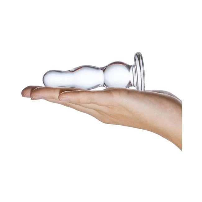 Glass Butt Plug 4 Inches Clear - Shape & Comfort