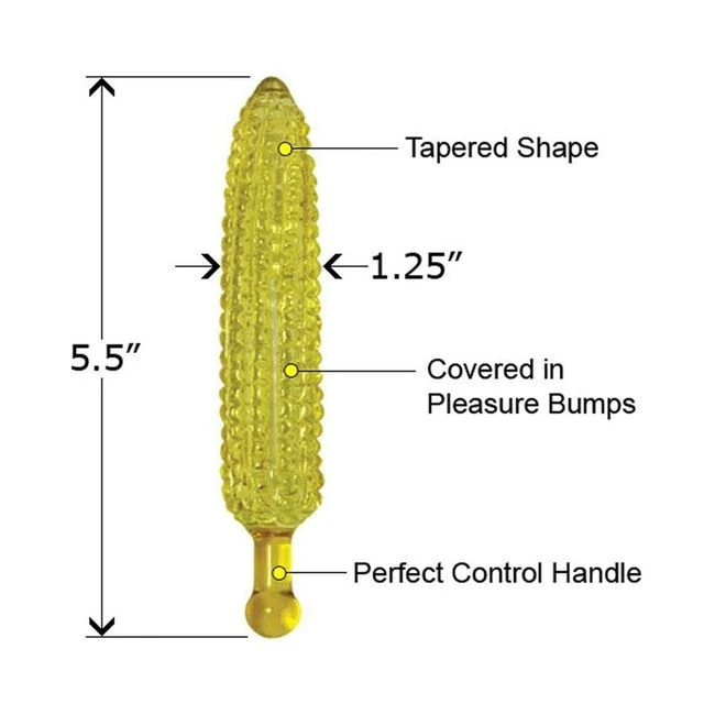 Glass Gem Dildo Jasper Corn - How It Feels