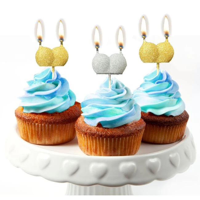 Glitterati Boobie Candle Set - Wax Construction and Shape