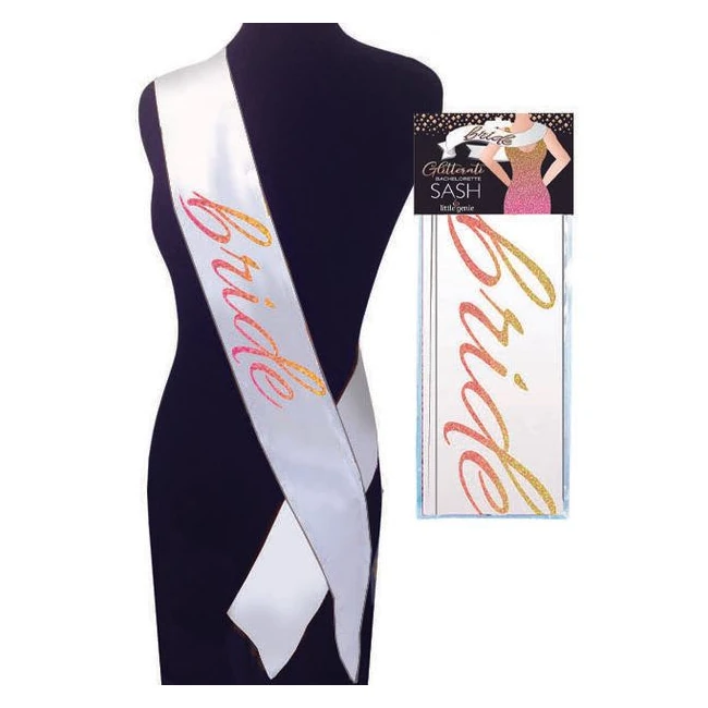 Glitterati Bride Sash - Fit & Sizing