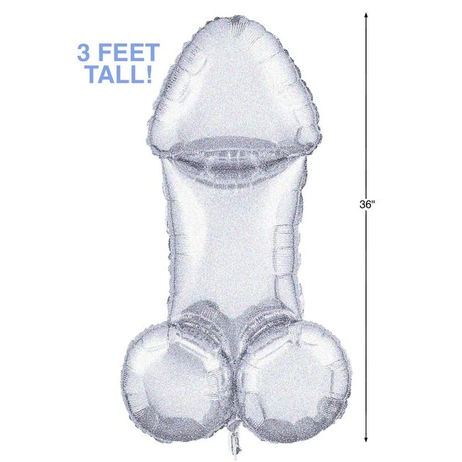 Glitterati Disco Penis Mylar Balloon Ft - by Little Genie