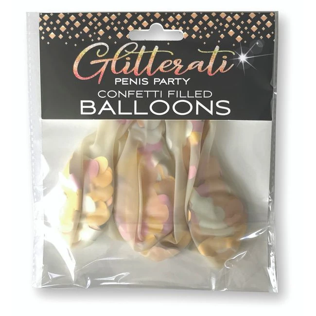 Glitterati Penis Confetti Balloons - Overview