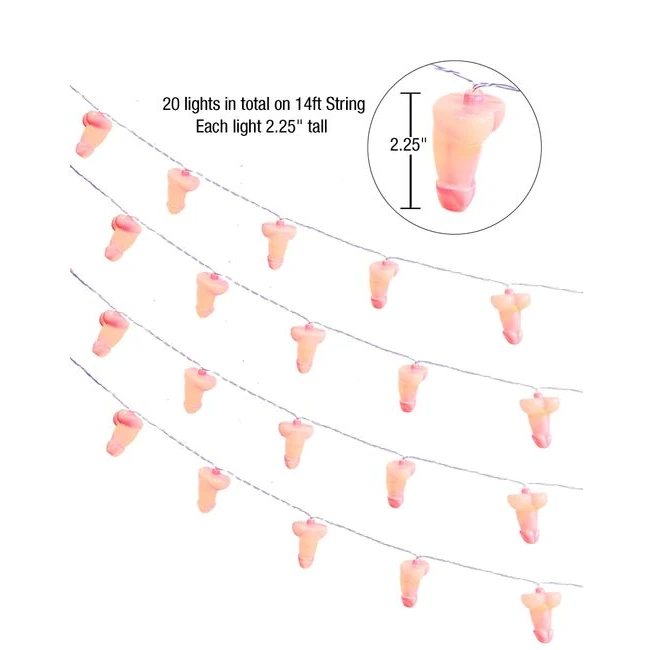 Glitterati Penis String Lights - by Little Genie