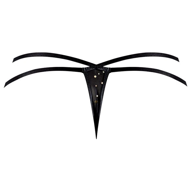 Glitz & Glam Split Crotch Thong Black 2xl - Fit & Sizing