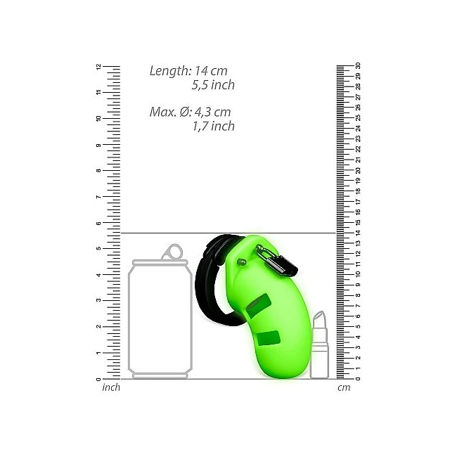 Glow Model 20 Cock Cage 3.5 in Glow in the Dark - Usage & Activation
