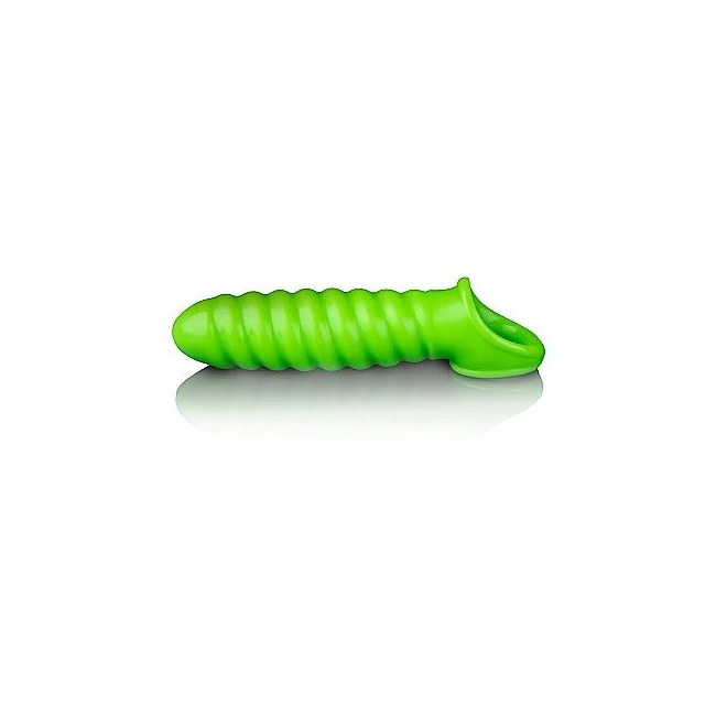 Glow Swirl Stretchable Penis Sheath - Grip & Control Features