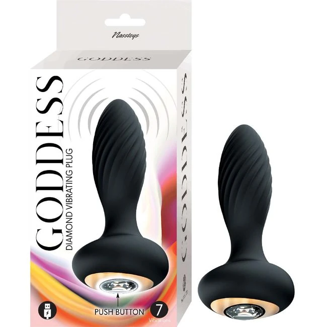 Goddess Diamond Vibrating Plug Black - Power & Performance